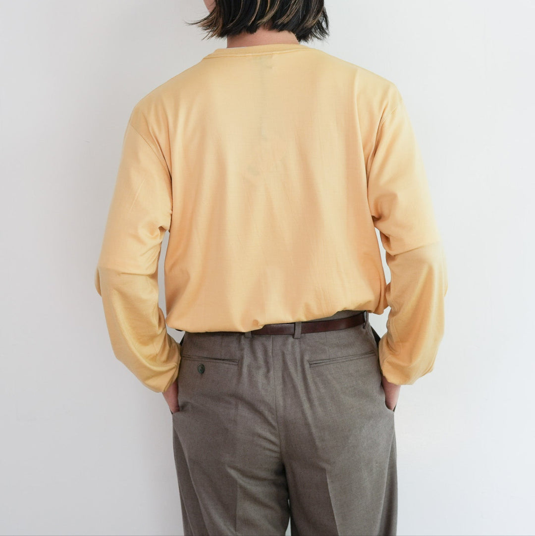 美品 オーラリー 定価4.18万 2020aw ウールリブニットシャツ イエロー DSC02280_720x.jpg?v=1757833736