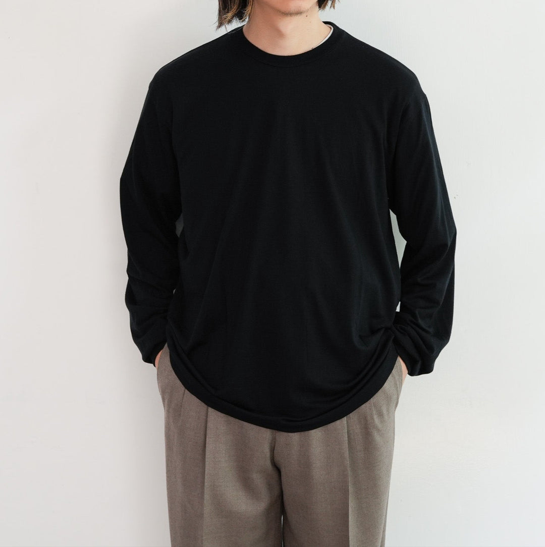 25AW】AURALEE WOOL SOFT JERSEY L/S TEE 