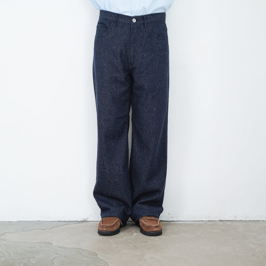 26AW】AURALEE SILK NEP DENIM 5P WIDE PANTS 