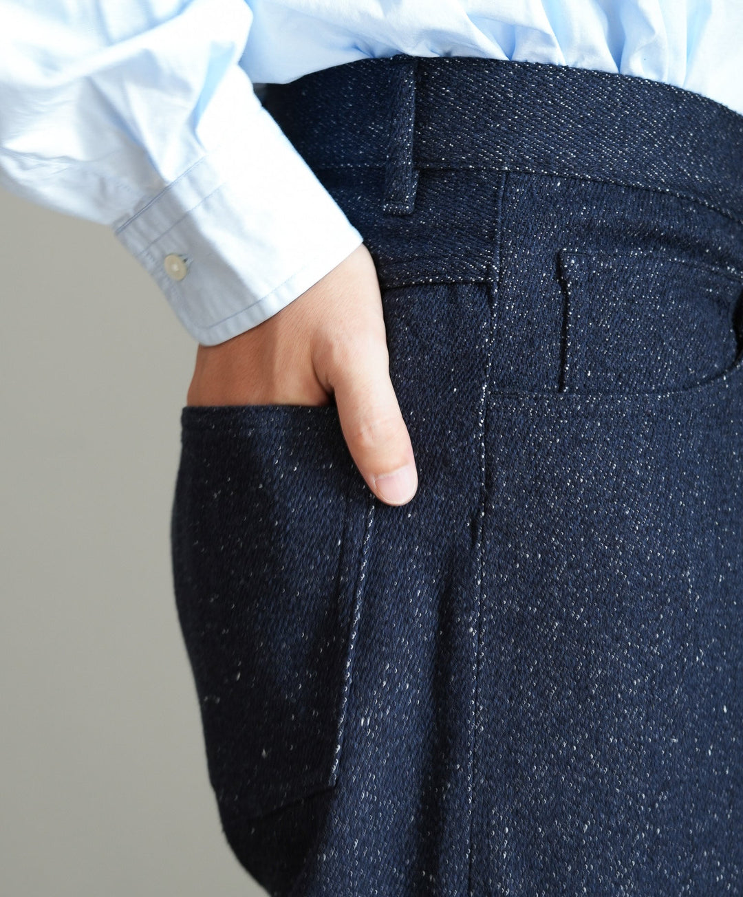 26AW】AURALEE SILK NEP DENIM 5P WIDE PANTS 