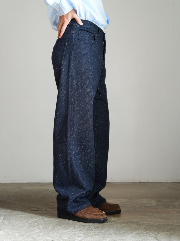 26AW】AURALEE SILK NEP DENIM 5P WIDE PANTS 