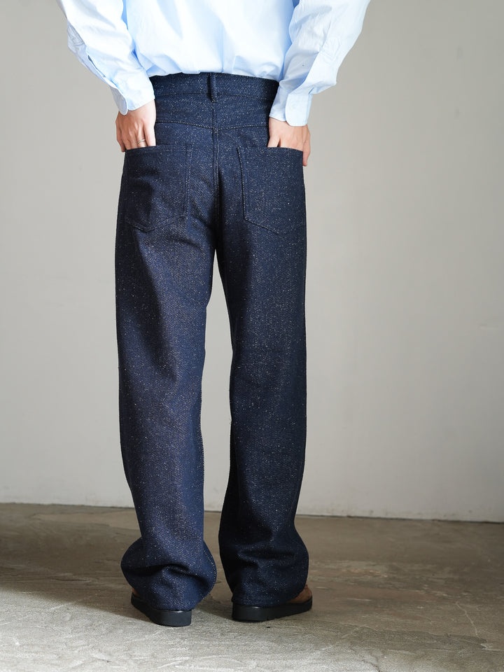 26AW】AURALEE SILK NEP DENIM 5P WIDE PANTS 