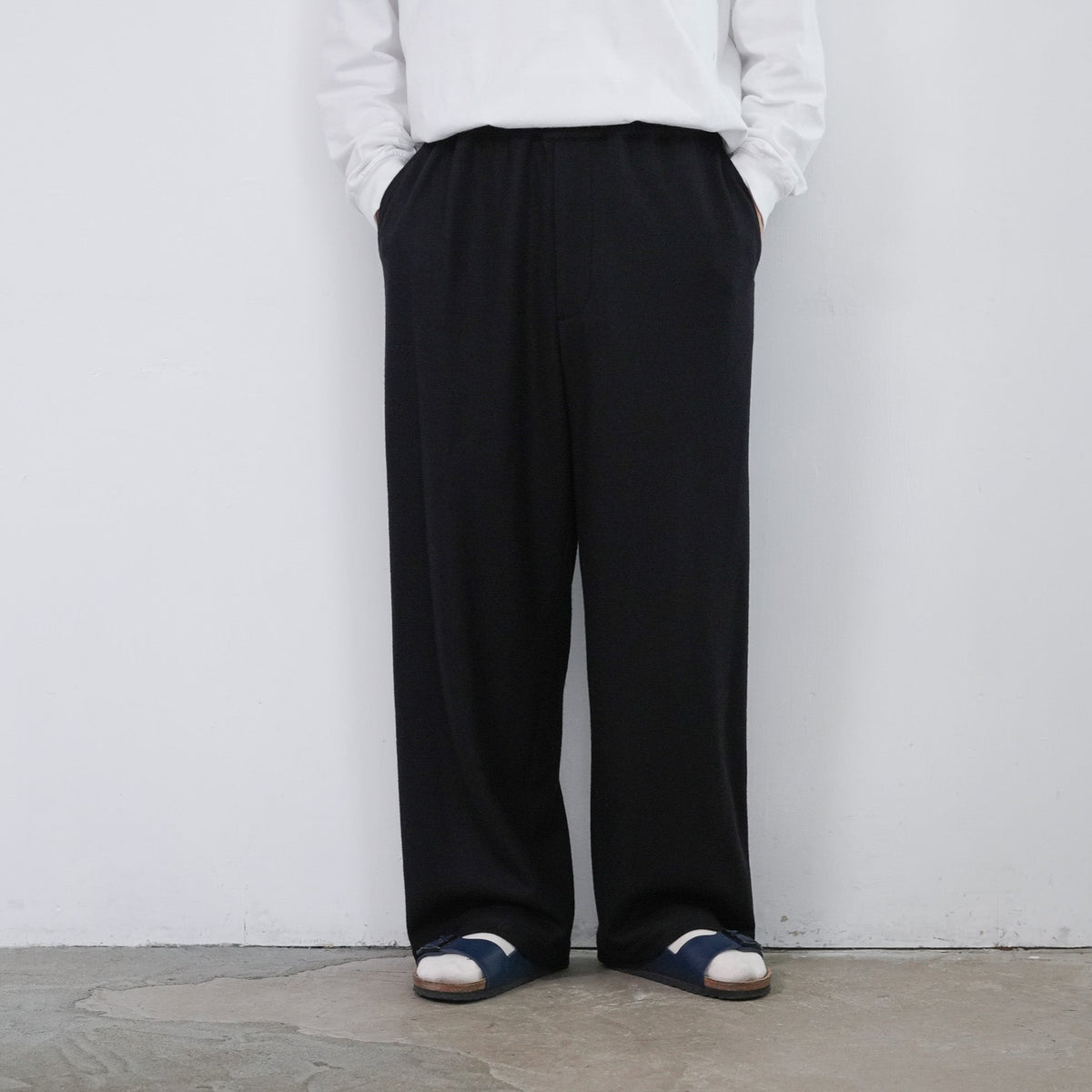 Graphpaper Wool Smooth Flannel Easy Wide Pants 