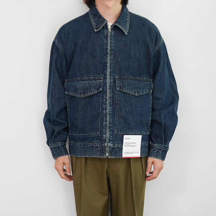 Graphpaper Selvage Denim Zip Jacket DARK FADE 