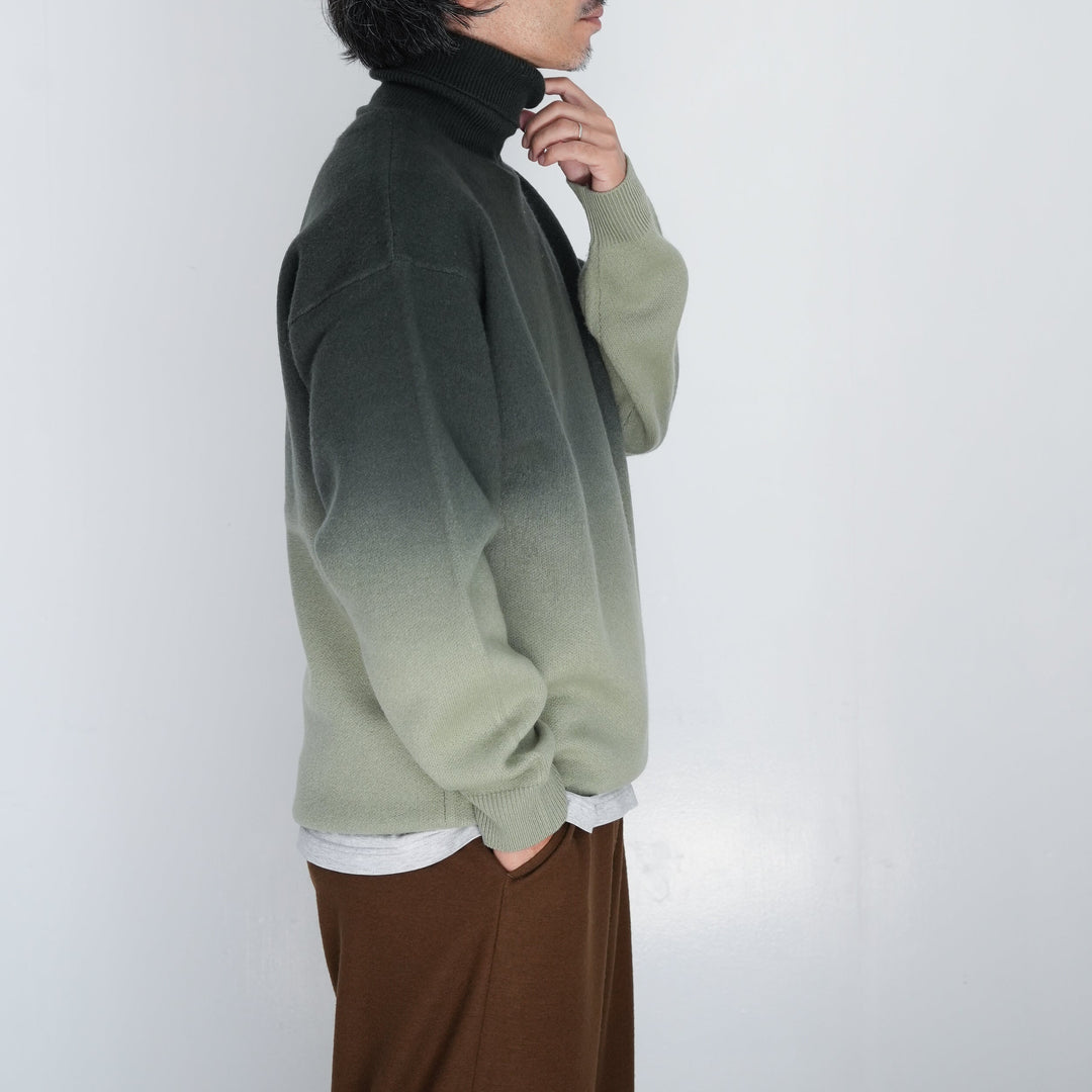 Graphpaper Gradient dyed wool High neck knit