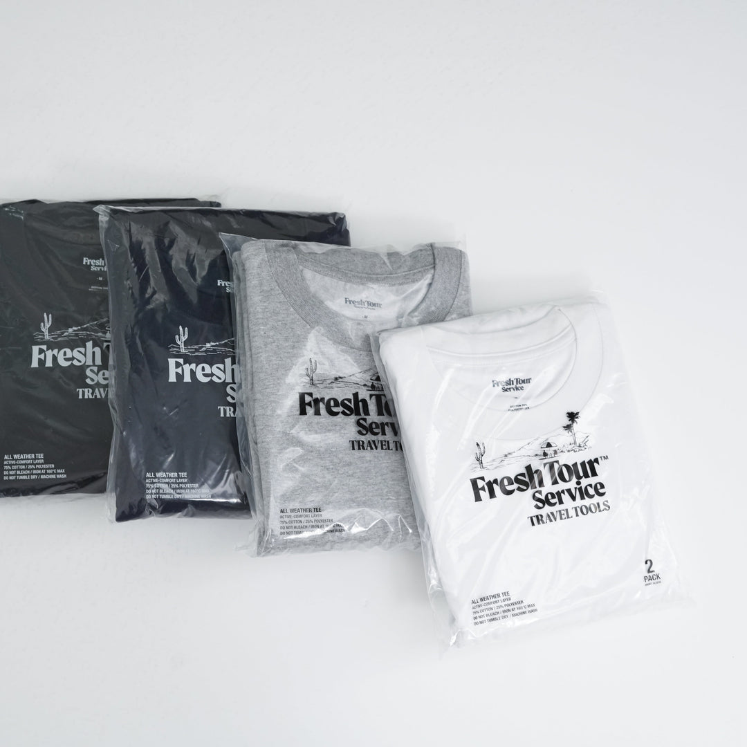 トップス Fresh Tour Service2-PACK ALL WEATHERTEE Fresh Tour Service 2-PACK ALL WEATHER TEE – Chum!