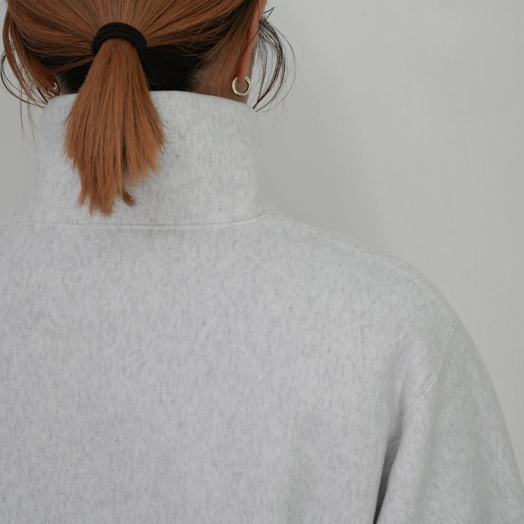 25AW】PHEENY Athletic fleece half zip P/O short 