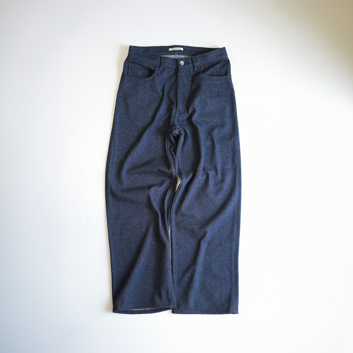 26AW】AURALEE SILK NEP DENIM 5P WIDE PANTS 