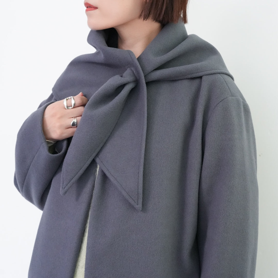 25AW】PHEENY Needle rever stretch scarf coat 