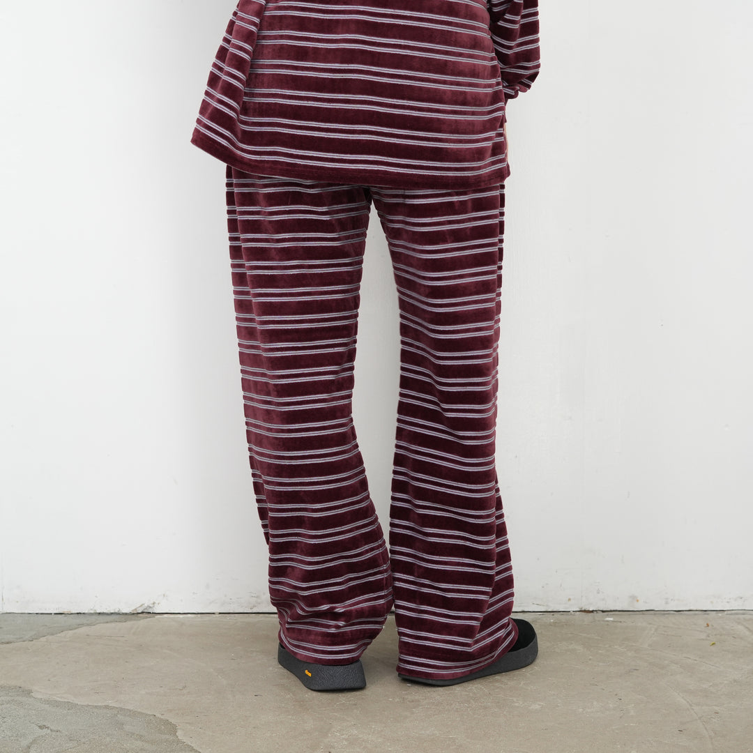 25AW】PHEENY Velvet border wide pants 