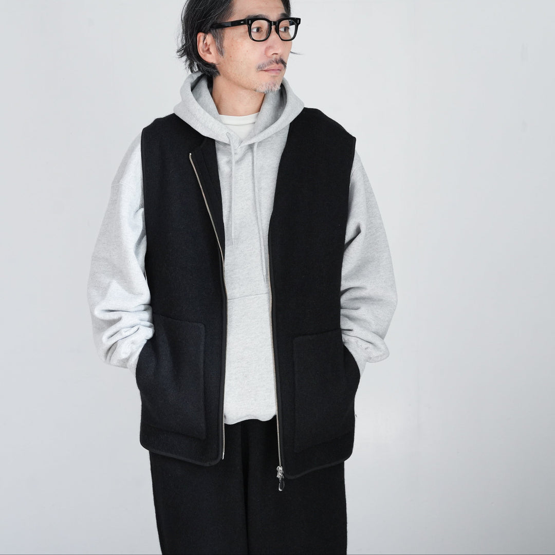 WALENODE Innocent YAK Zip-up vest 