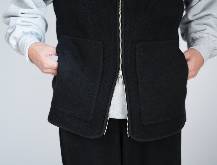 WALENODE Innocent YAK Zip-up vest 