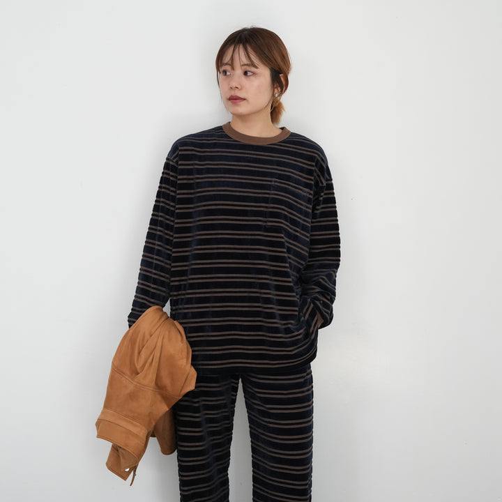 【最終値下げ】PHEENY Velvet border L/S(BOYS) PHEENY | Velvet border L/S - navy – FAB4 ONLINE STORE