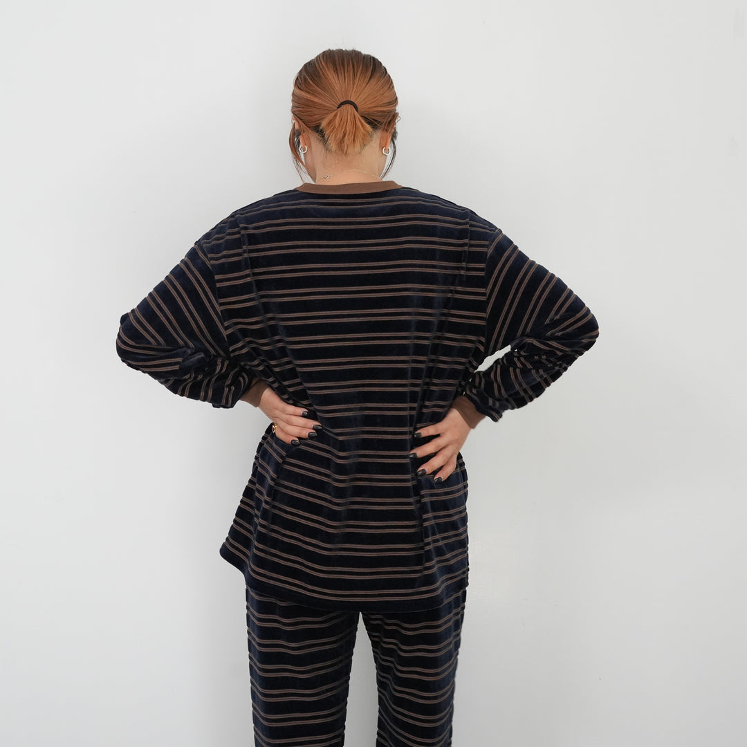 25AW】PHEENY Velvet border L/S 