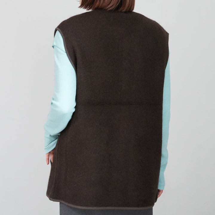 WALENODE Innocent YAK Zip-up vest 