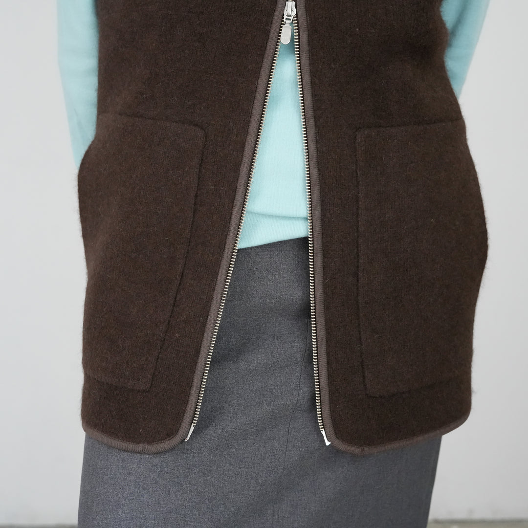 WALENODE Innocent YAK Zip-up vest 