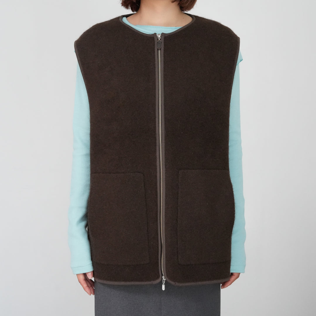 WALENODE Innocent YAK Zip-up vest 