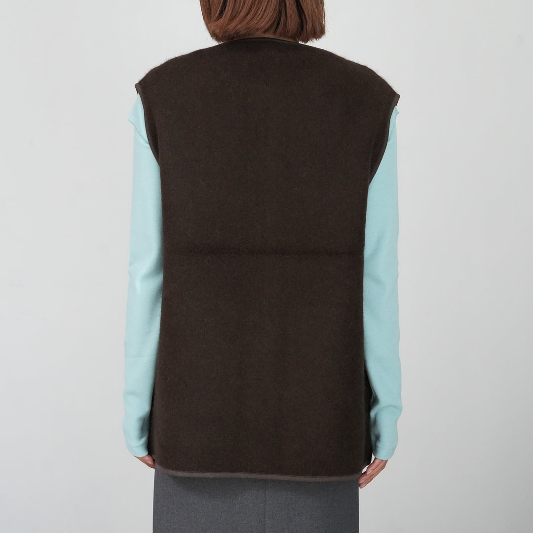 WALENODE Innocent YAK Zip-up vest 
