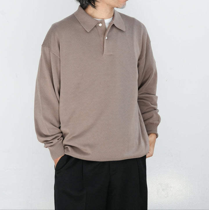 Graphpaper Suvin High Gauge Knit Oversized L/S Polo