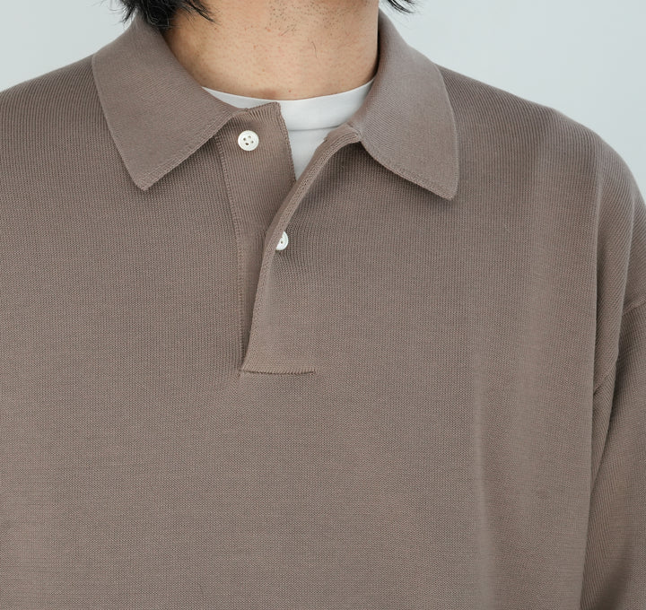 Graphpaper Suvin High Gauge Knit Oversized L/S Polo
