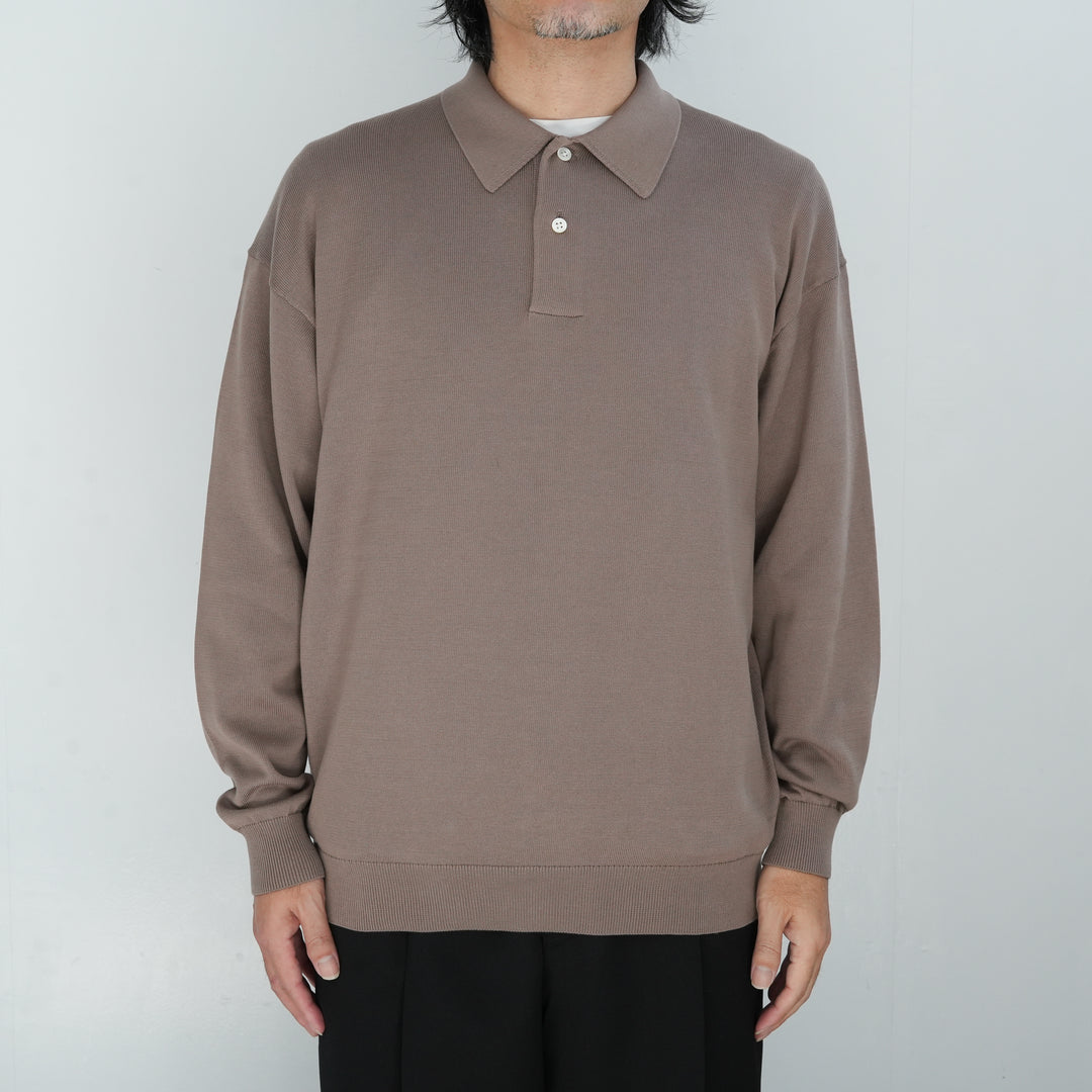 Graphpaper Suvin High Gauge Knit Oversized L/S Polo