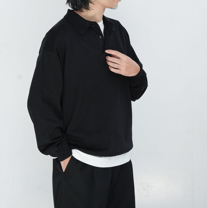Graphpaper Suvin High Gauge Knit Oversized L/S Polo