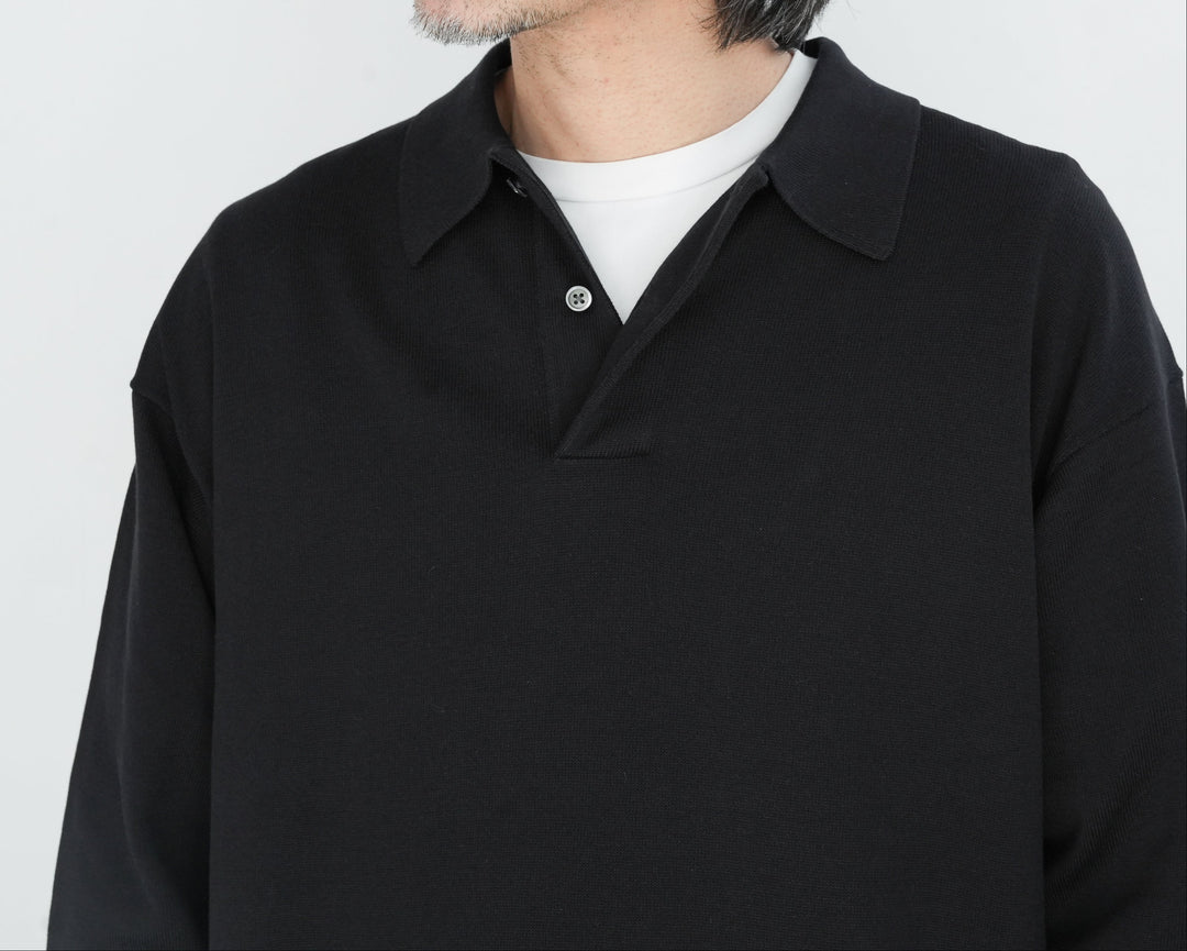 Graphpaper Suvin High Gauge Knit Oversized L/S Polo