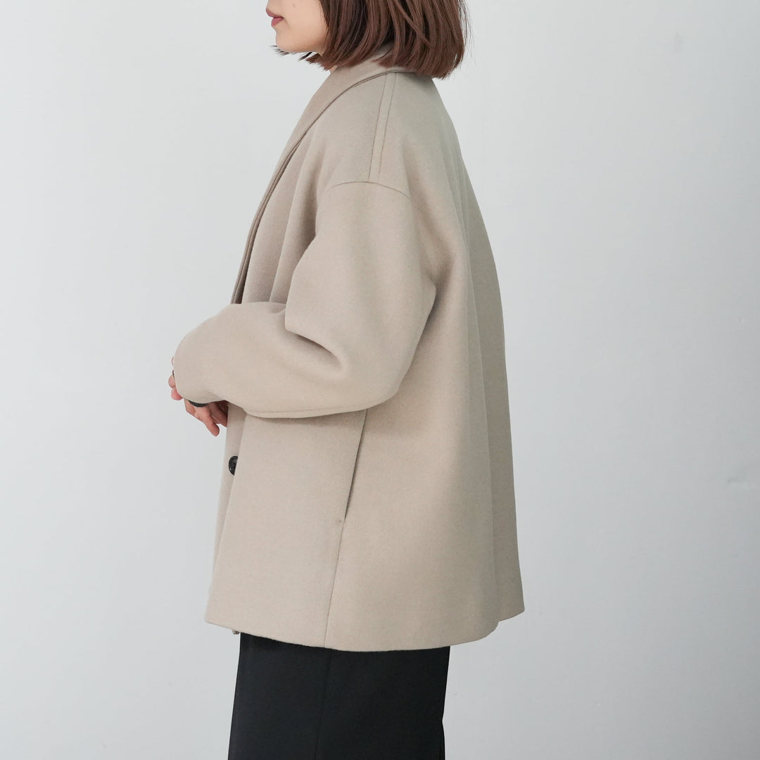 Graphpaper Light Melton Shawl Collar Coat 