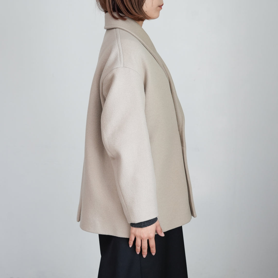 Graphpaper Light Melton Shawl Collar Coat 