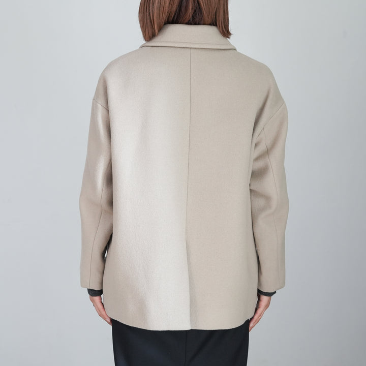 Graphpaper Light Melton Shawl Collar Coat 