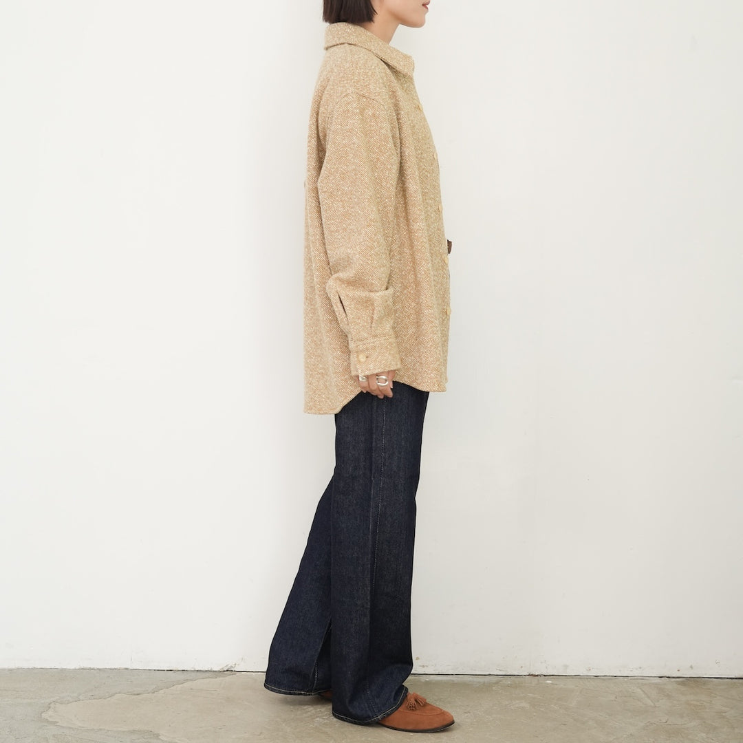 25AW】AURALEE HOMESPUN TWEED SHIRT BLOUSON 