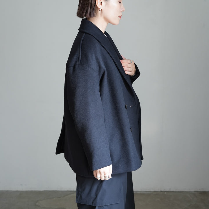 Graphpaper Light Melton Shawl Collar Coat 