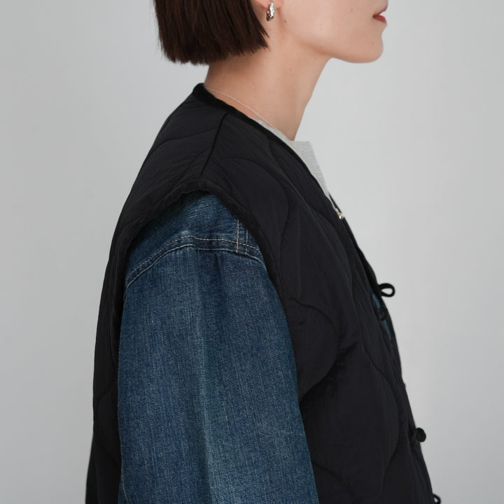 25AW】THE SHINZONE CHINA BUTTON QUILTED VEST 