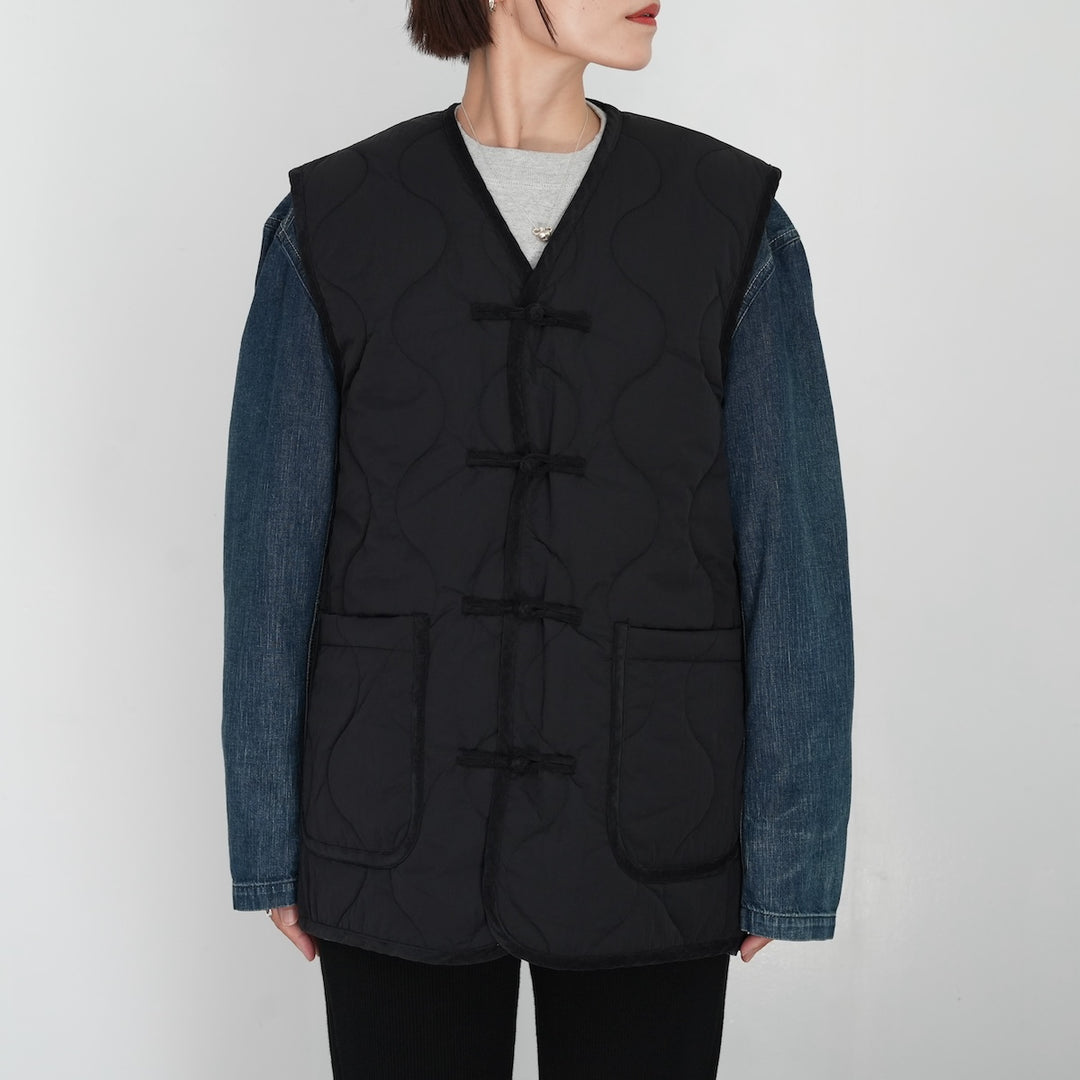 25AW】THE SHINZONE CHINA BUTTON QUILTED VEST 