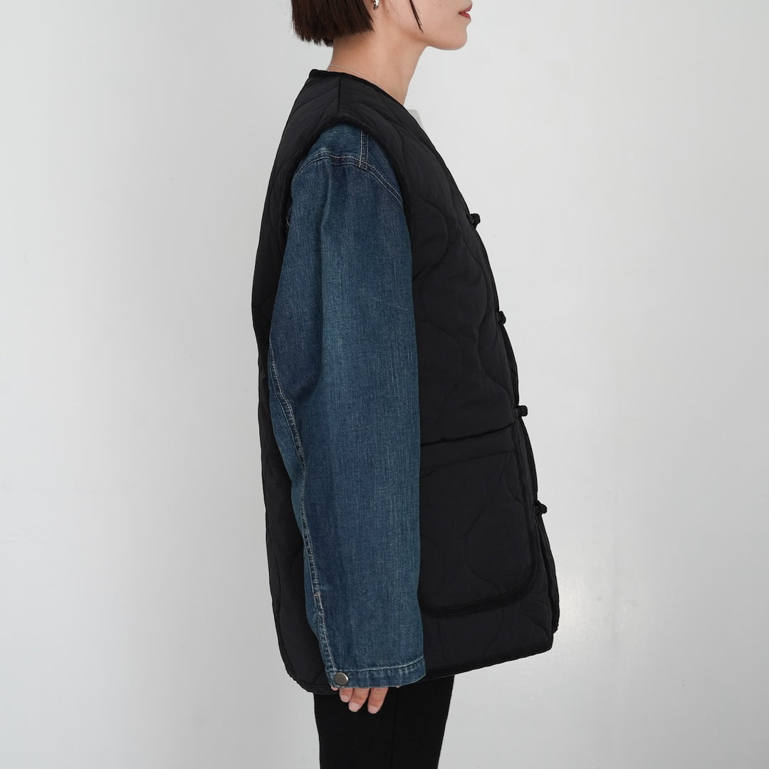 25AW】THE SHINZONE CHINA BUTTON QUILTED VEST 