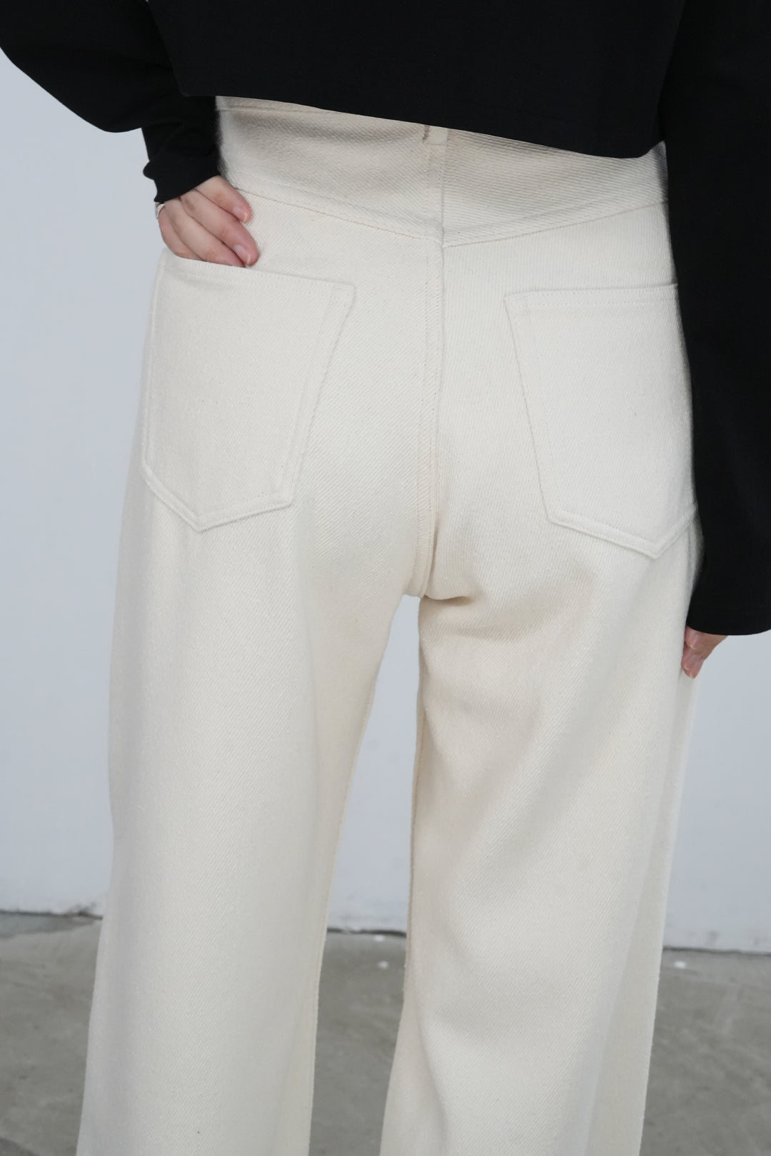 AURALEE SILK NEP DENIM 5P WIDE PANTS 