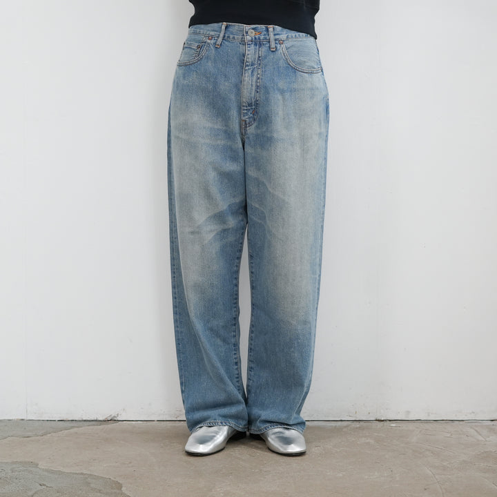 awasa selvage light oz denim 5 pocket wide pants – Chum!