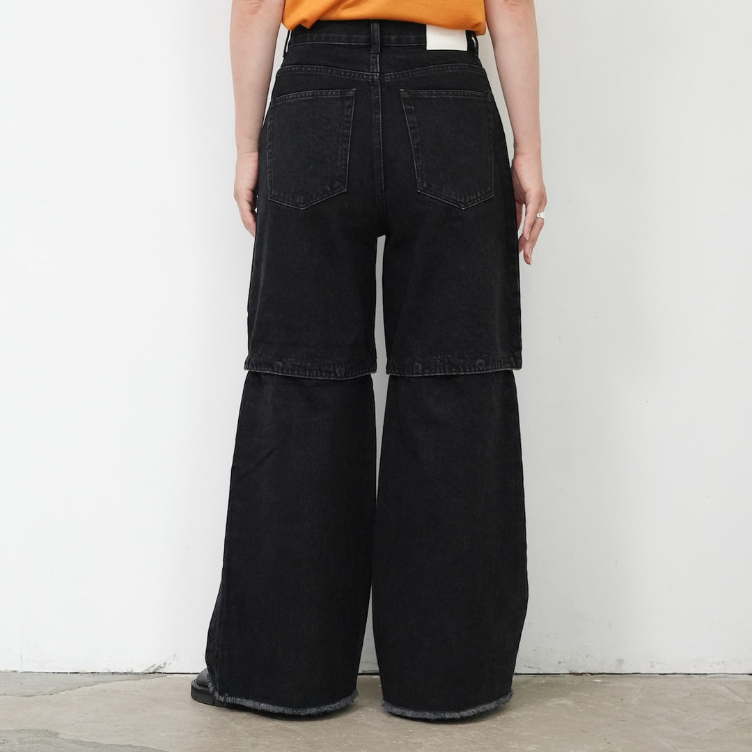 PHEENY Denim Convertible Pants ブラック 25AW 25AW】PHEENY Denim convertible pants 