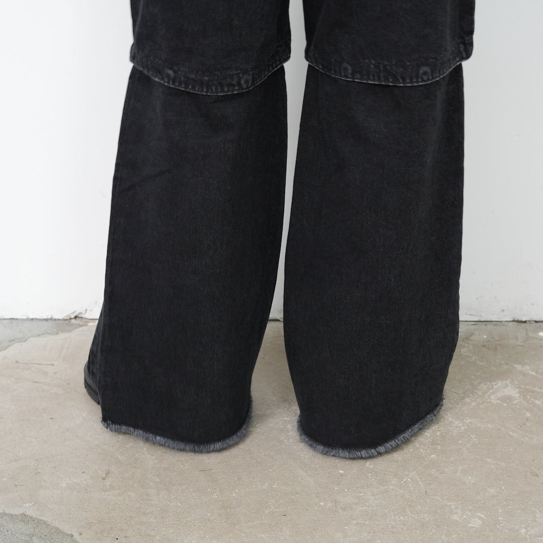 PHEENY Denim Convertible Pants ブラック 25AW 25AW】PHEENY Denim convertible pants 