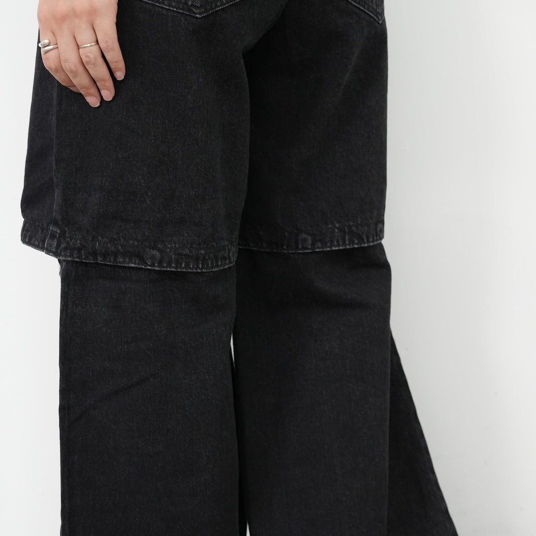 PHEENY Denim Convertible Pants ブラック 25AW 25AW】PHEENY Denim convertible pants 