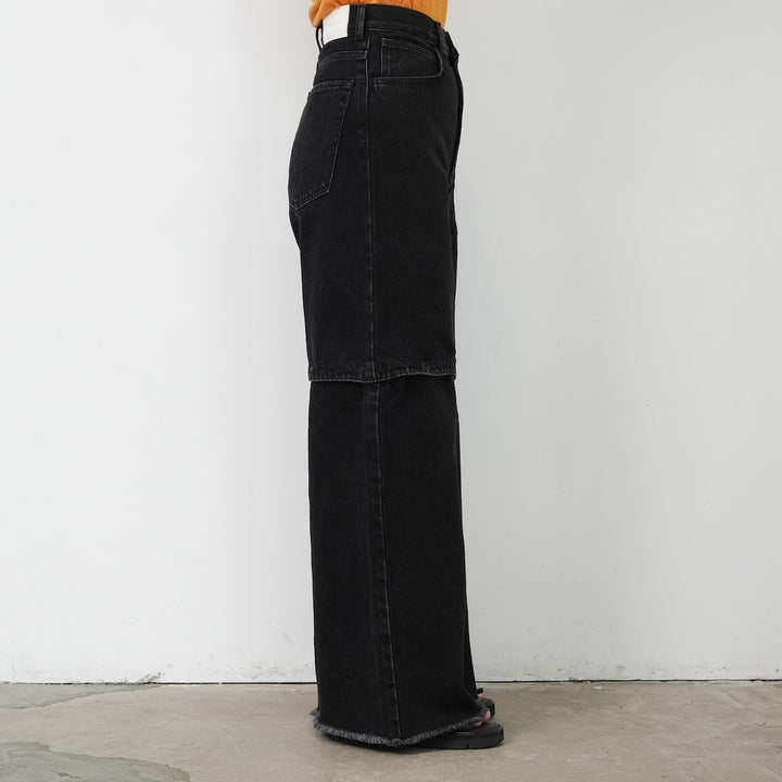 25AW】PHEENY Denim convertible pants 