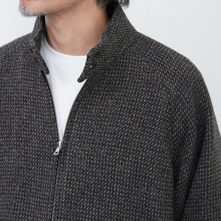 新品未使用AURALEE 25AW アルパカウールシルクツイードジップブルゾン AURALEE】 7/26(土)19:00販売開始 ALPACA WOOL SILK TWEED ZIP