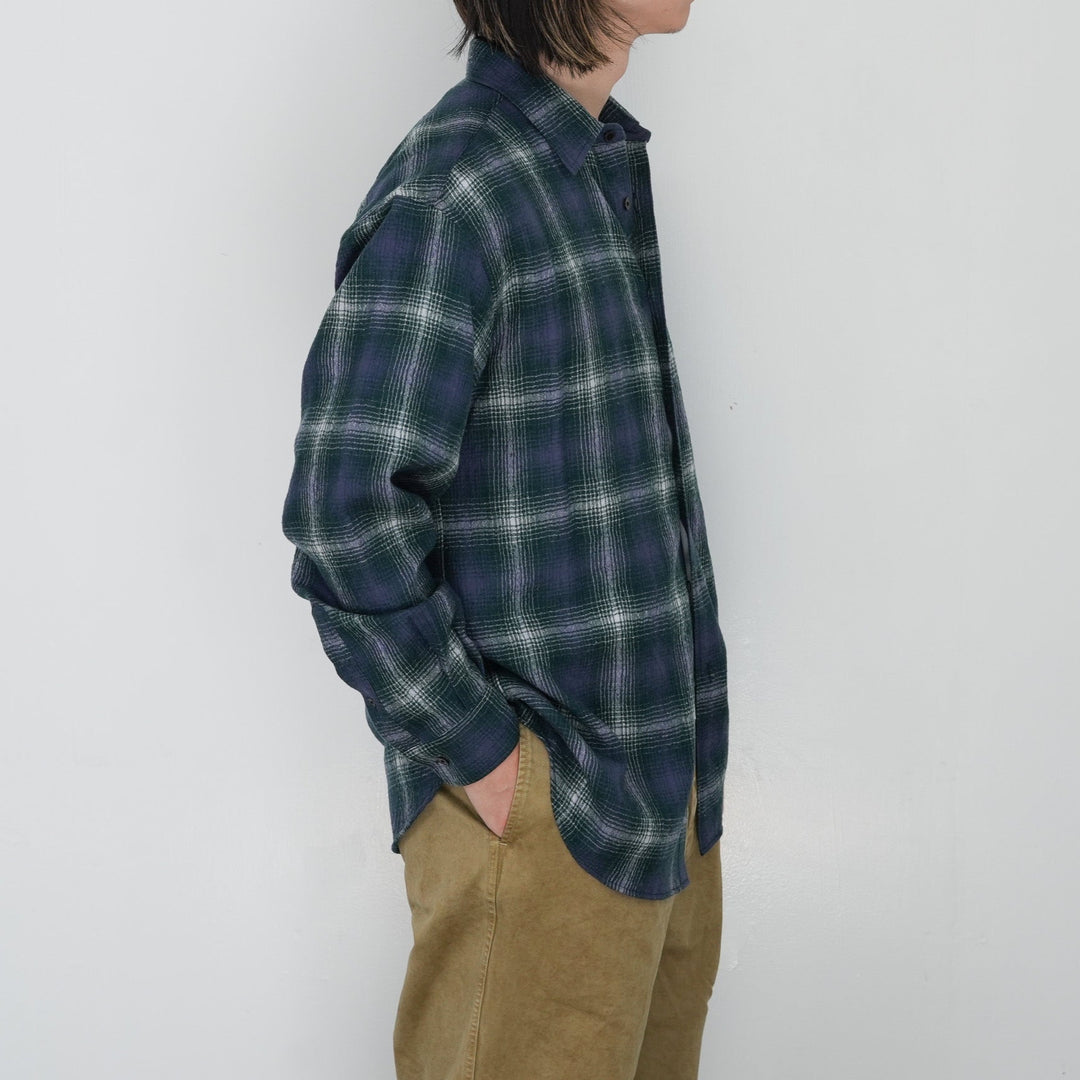 トップス AURALEE 25AW AIRY WOOL CHECK SHIRT 25AW】AURALEE AIRY WOOL CHECK SHIRT 