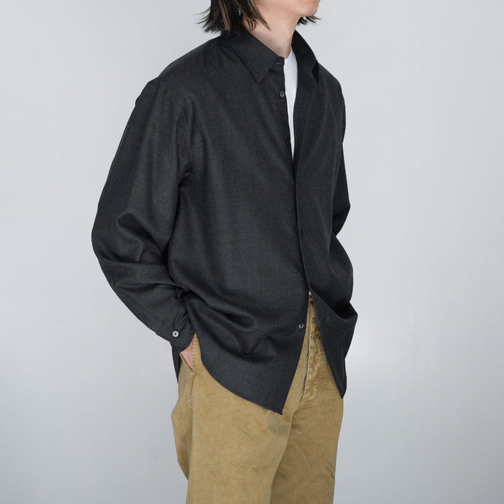 トップス 24AW AURALEE SUPER LIGHT WOOL SHIRT SUPER LIGHT WOOL SHIRT - AURALEE Official Website