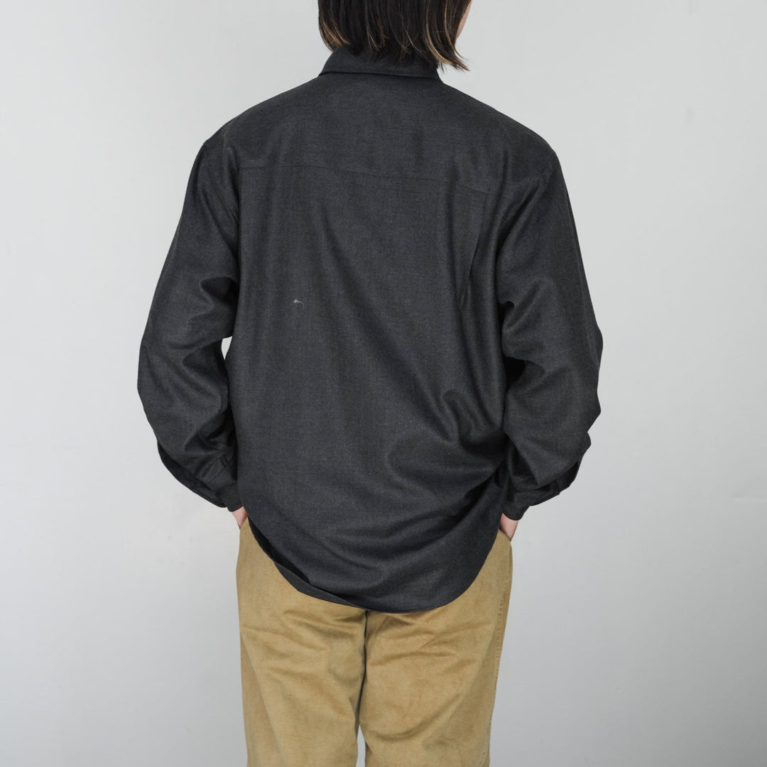 25AW】AURALEE SUPER LIGHT WOOL SHIRT 