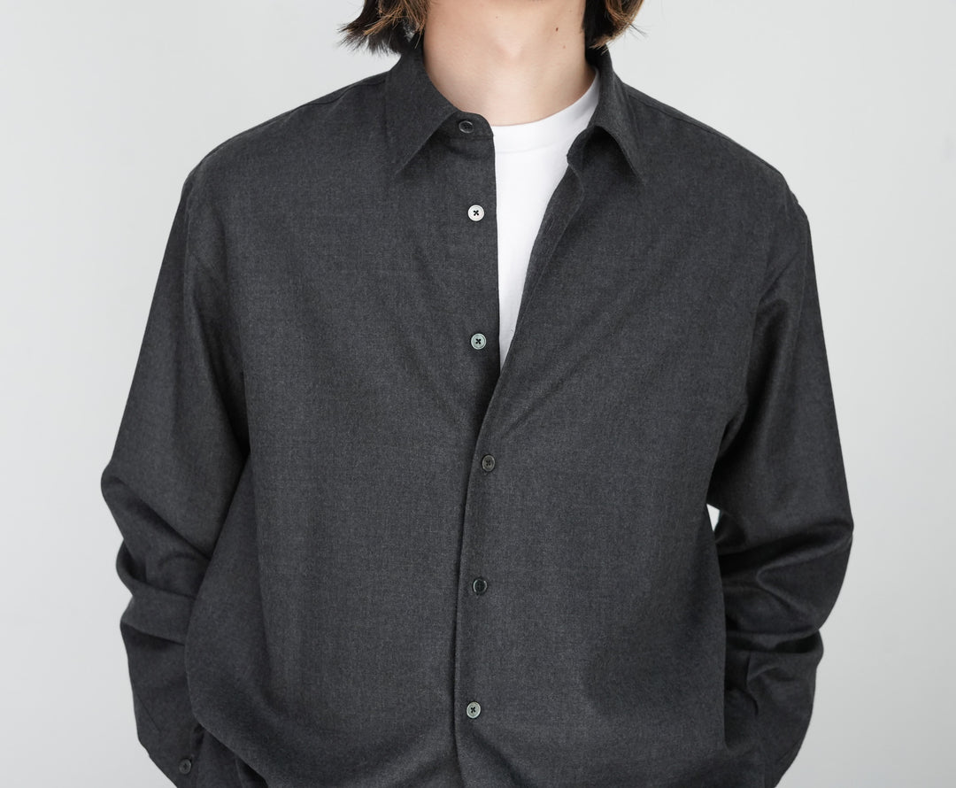 25AW】AURALEE SUPER LIGHT WOOL SHIRT 