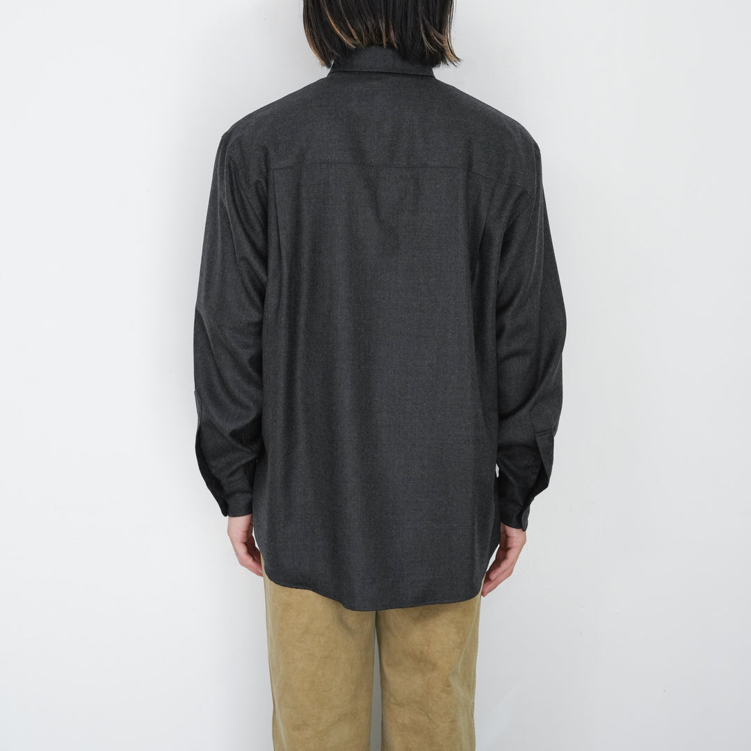 25AW】AURALEE SUPER LIGHT WOOL SHIRT 