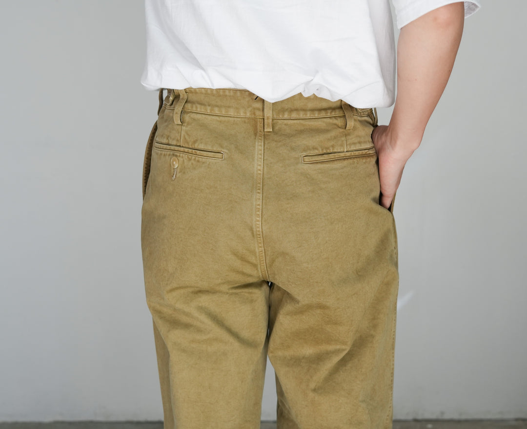 25AW】AURALEE PRODUCT DYED FINX CHINO ONE-TUCK PANTS 