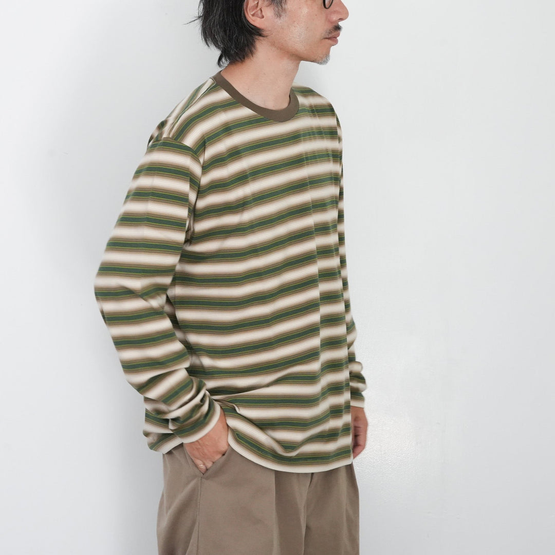 25AW】AURALEE GRADIENT STRIPE JERSEY L/S TEE