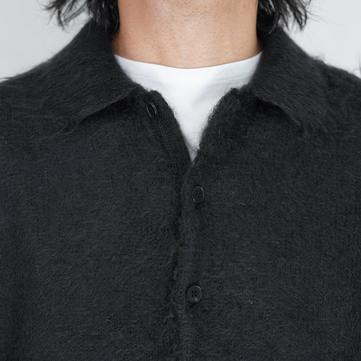 トップス 25AW AURALEE BRUSHED KID MOHAIR POLO 3 25AW】AURALEE BRUSHED SUPER KID MOHAIR KNIT POLO 